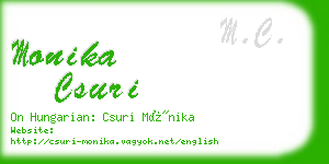 monika csuri business card